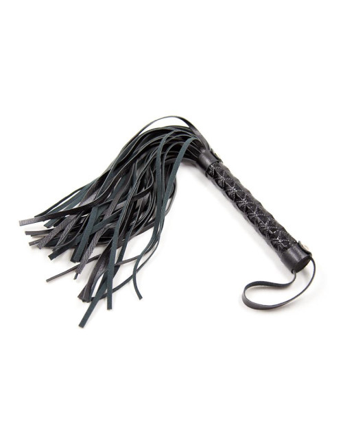 Flogger Diamond Pattern with Metal Hardware 39 cm Black
