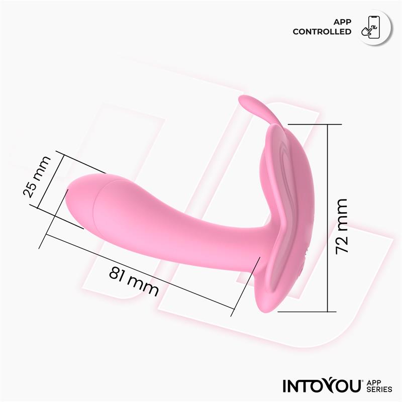 Wingy Butterfly Vibrator with App Pink