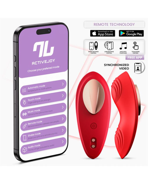 Panty Vibrator with App Silicone Red