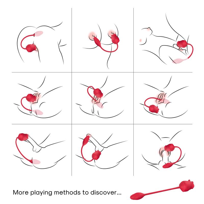Rose with Licking and vibrating egg