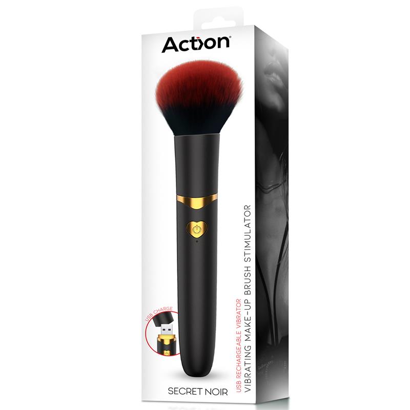 Secret Noir Vibrating Make-Up Brush Black