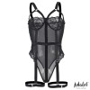 Ariana Teddy with Garter Belt and Leg Rings Black