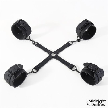 Hogtie Cross Bar Hand and Ankle Cuffs