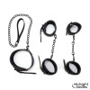Restraint Set with Collar with Leash and Cuffs