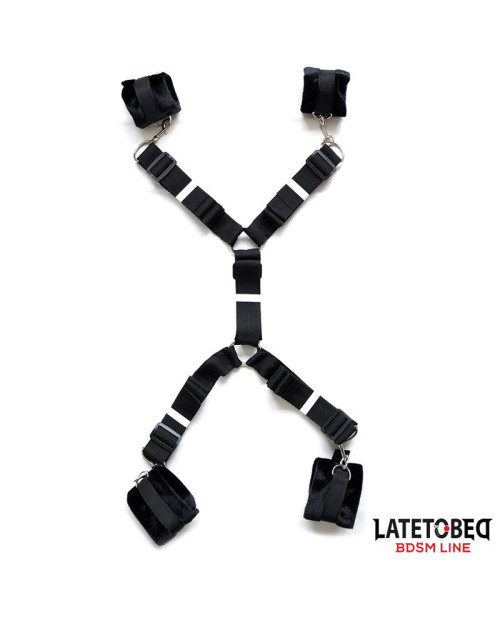 Bed Restraint Set with Adjustbable and Desmontable Cuffs