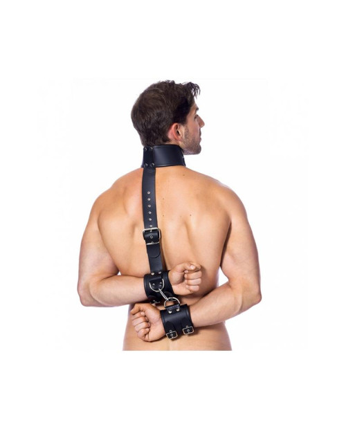 Neck and Hands Ties Leather M-L
