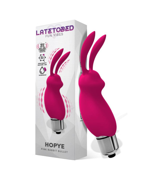 Hopye Rabbit Vibrating Bullet Silicone Pink