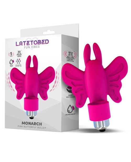 Monarch Butterfly Vibrating Bullet Silicone Pink