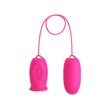 Daisy Vibrating Egg with Licking Tongue Pink