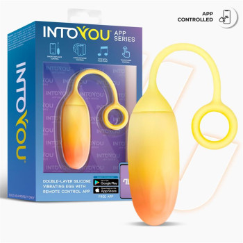 Vibrating Egg Double Layer Silicone with APP Yellow/Orange