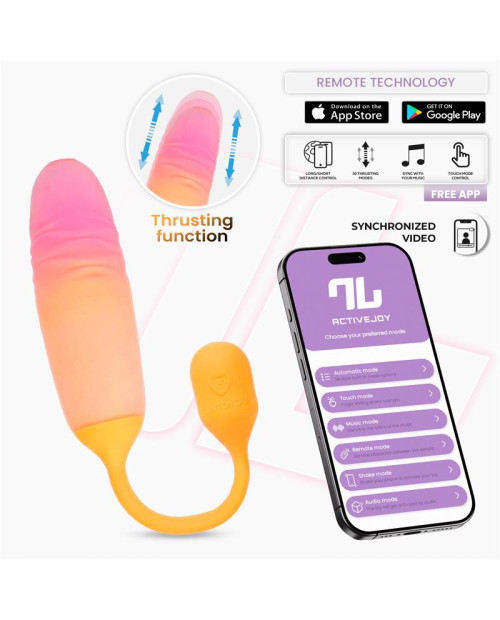 NexEgg Motion Vibrating Egg with Thrusting App Orange/Pink