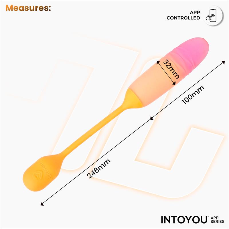 NexEgg Motion Vibrating Egg with Thrusting App Orange/Pink