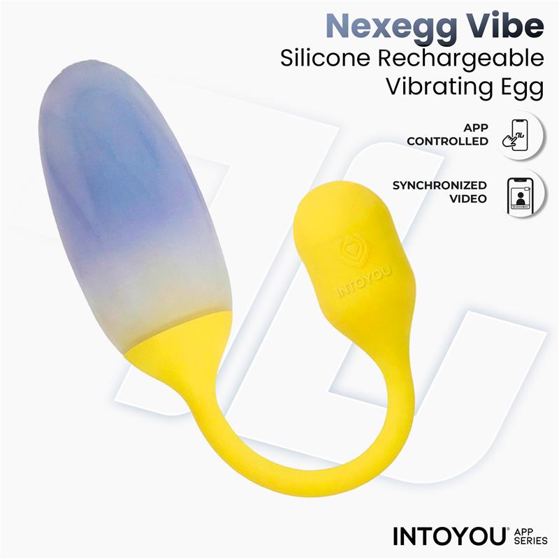 NexEgg Vibrating Egg Double Silicone Layer App Yellow/Purple