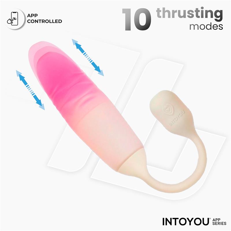 NexEgg Motion Vibrating Egg with Thrusting App Beige/Pink
