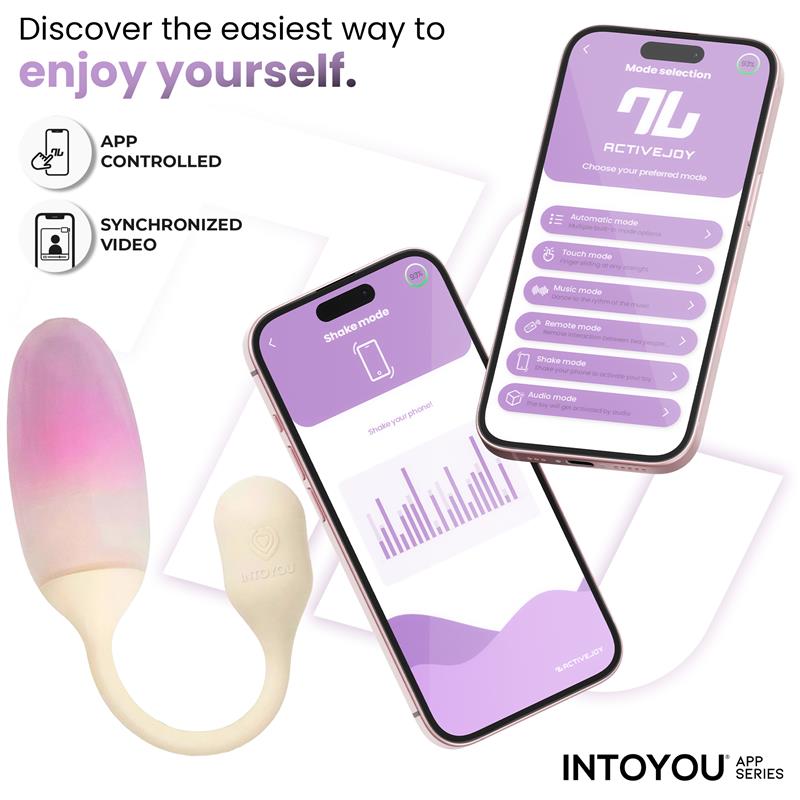 NexEgg Vibrating Egg Double Silicone Layer App Beige/Pink