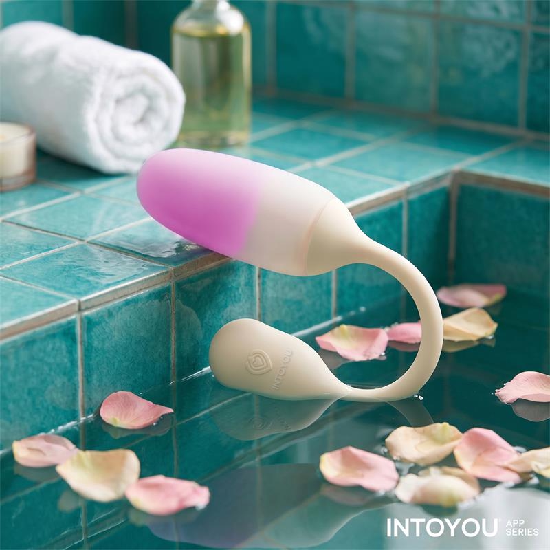 NexEgg Vibrating Egg Double Silicone Layer App Beige/Pink