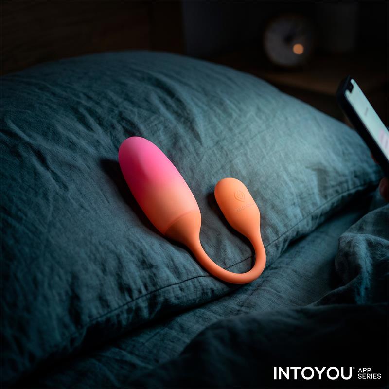 NexEgg Vibrating Egg Double Silicone Layer App Orange/Pink