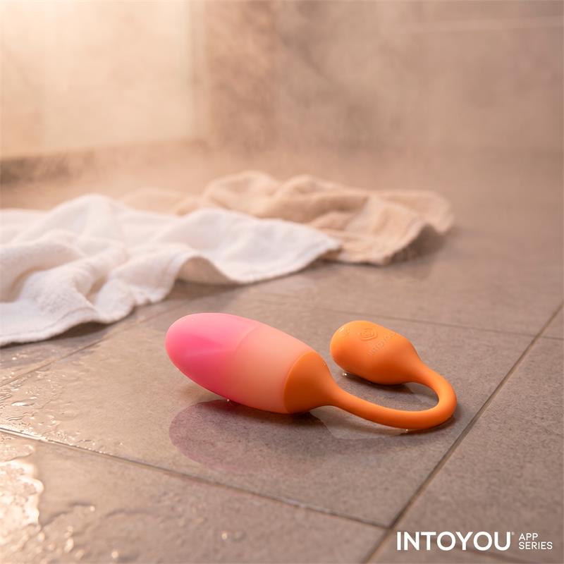 NexEgg Vibrating Egg Double Silicone Layer App Orange/Pink