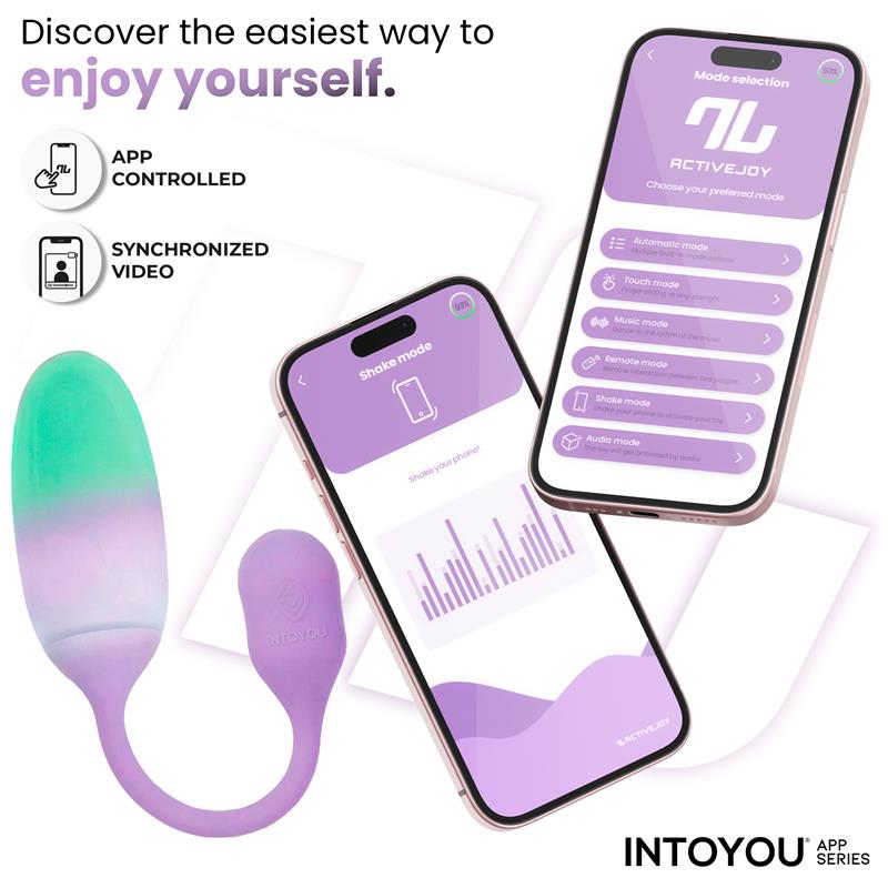 NexEgg Vibrating Egg Double Silicone Layer App Lilac/Pistachio