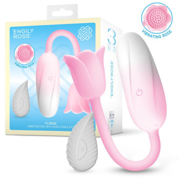 FloraeVibrating Egg with Rose-Shaped Stimulator