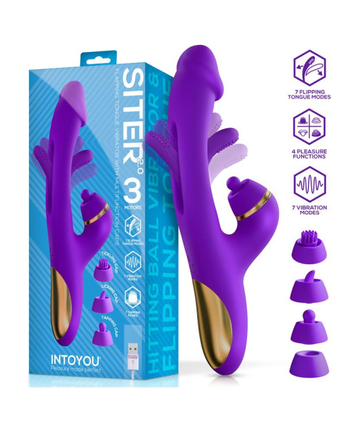 Siter 2.0 Flapping Tongue with Hitting Ball Vibrator with Caps