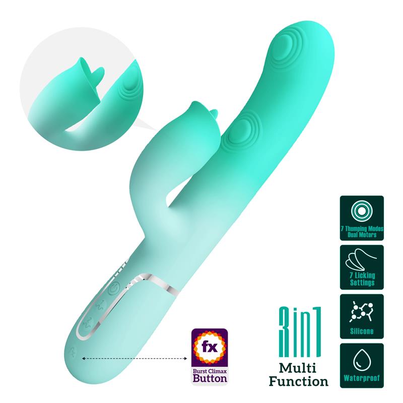 Gigi Rabbit Vibrator Thumping and Licking
