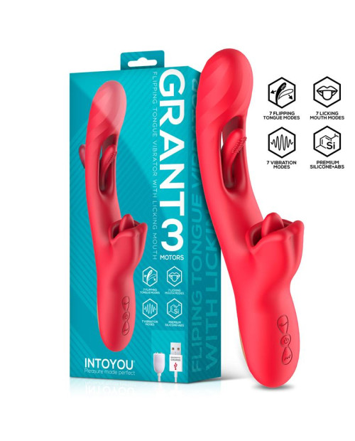 Grant Flipping Tongue with 360? Licking Mouth Vibrator