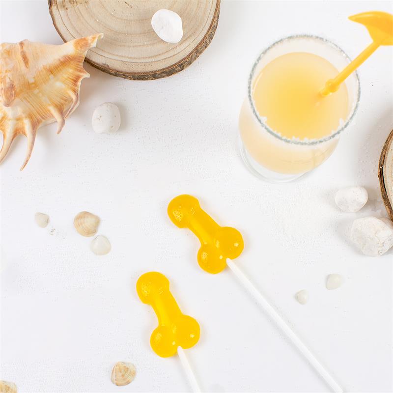 Penis Shaped Lollipop Pi?a Colada Flavor with Alcohol