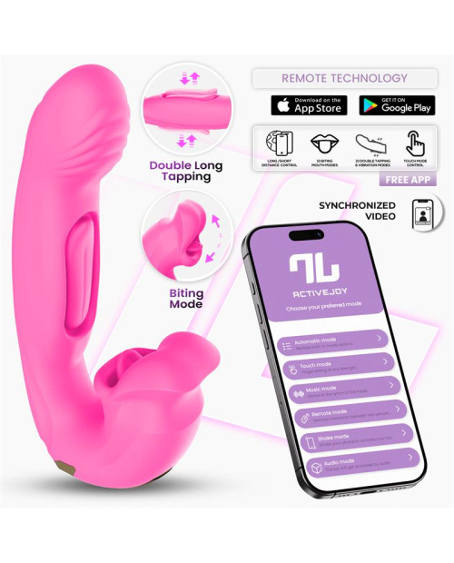 Bimby Biting and Double Tongue Tapping Vibrator with App