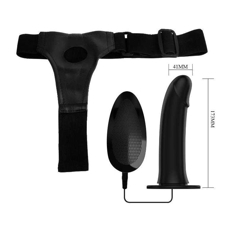 Vibrating Strap On with Hollow Dildo Vito