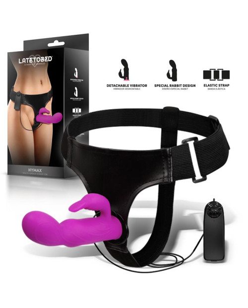 Hymax Strap-On Harness Multi-Speed Vibe with Rabbit and Remote Control