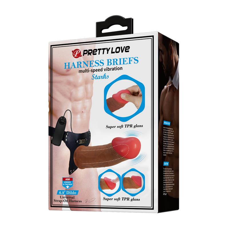 Strap-on with Holow Dildo, Vibration and Remote Control Starks