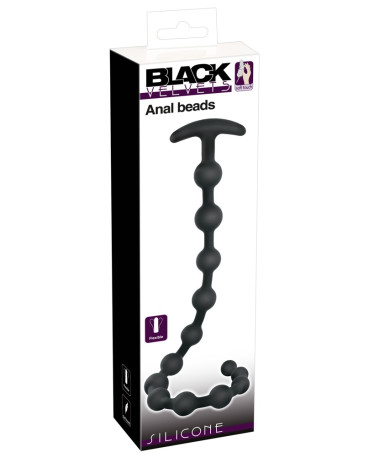 Black Velvets Anal Beads Silic