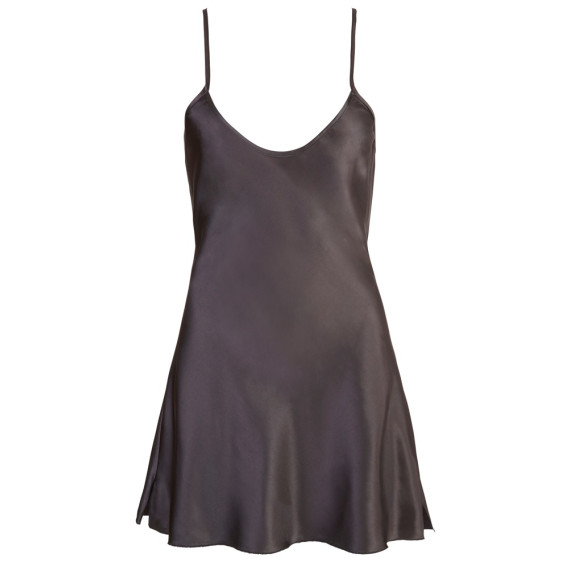 Satin Chemise Black