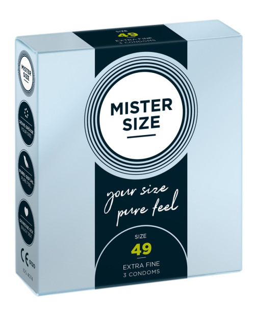 Mister Size 49mm pack of 3