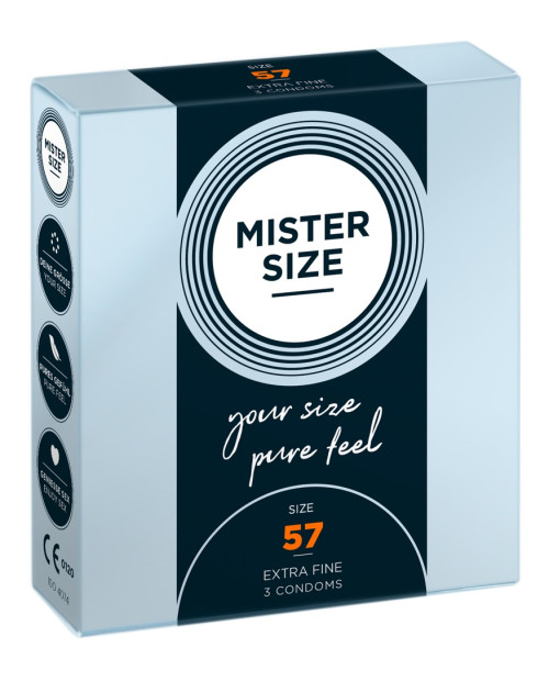 Mister Size 57mm pack of 3