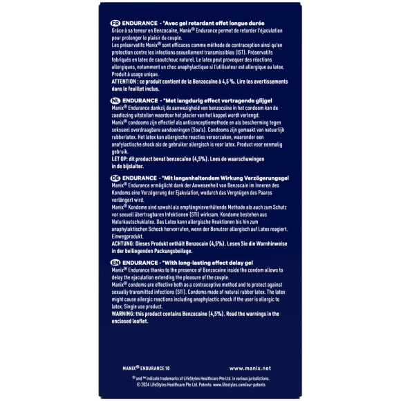 Manix Endurance Condom x10