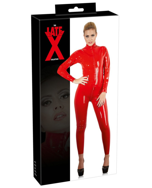 Latex Catsuit red