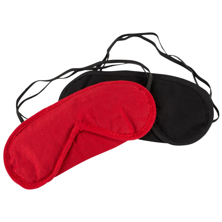 Blindfold Set pack of 2 red/bl