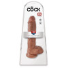 King Cock 10 inch Balls Tan