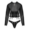 Imitation Leather Top & ThongS
