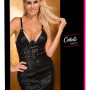 Imitation Leather Mini Dress