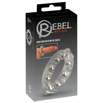 Rebel Cock Ring With Metal Bal