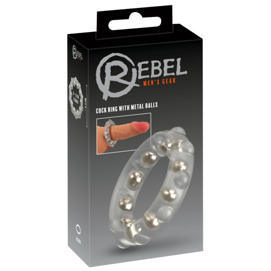 Rebel Cock Ring With Metal Bal