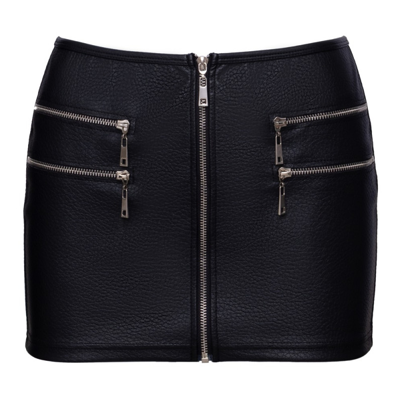 Imitation leather Mini Skirt