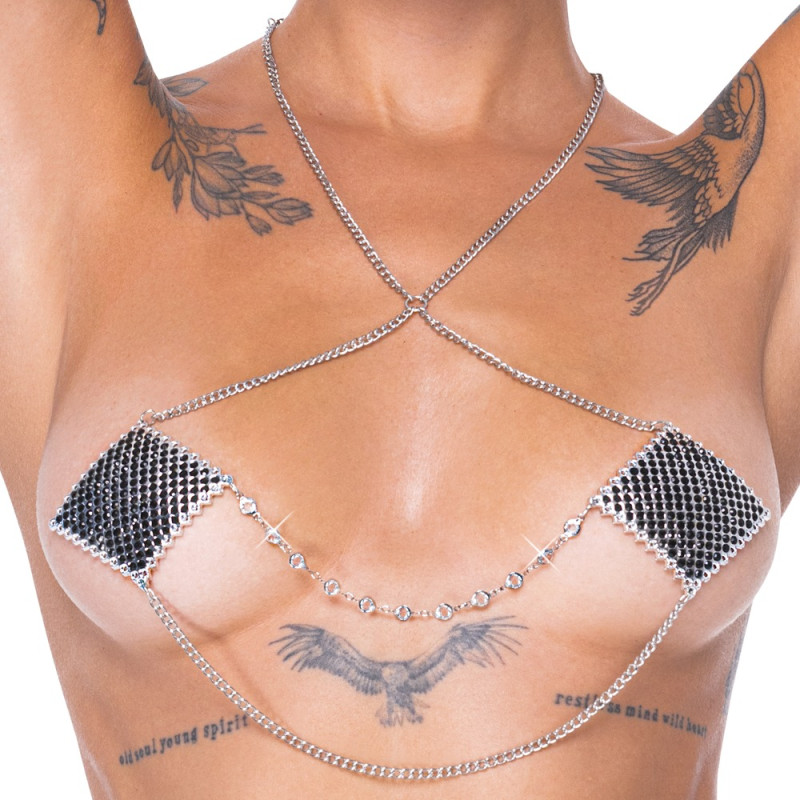 Nipple Jewellery silver chain