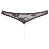 Lace String Pearls black