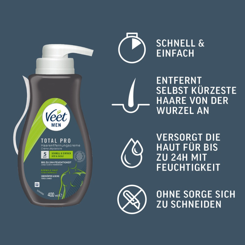 Veet Man Total Pro 400 ml