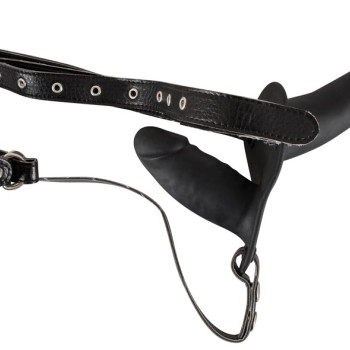 Double Strap On Black Silicone