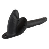 Double Strap On Black Silicone